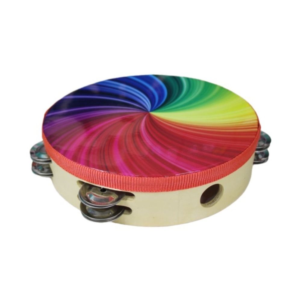 Musical Instrument With Hand - Double Row Jingles Hand Drum Dazzling