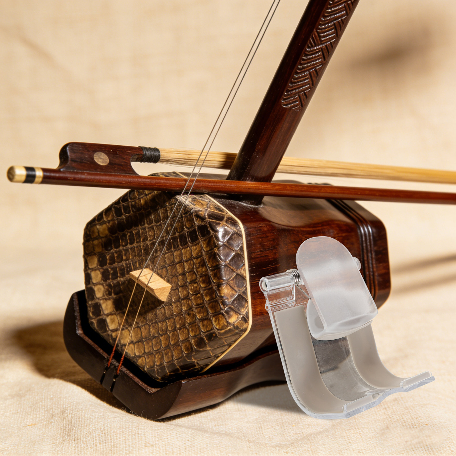 Erhu Violin Chinese - Transparent Erhu Waist Stand Ergonomic Anti-Slip