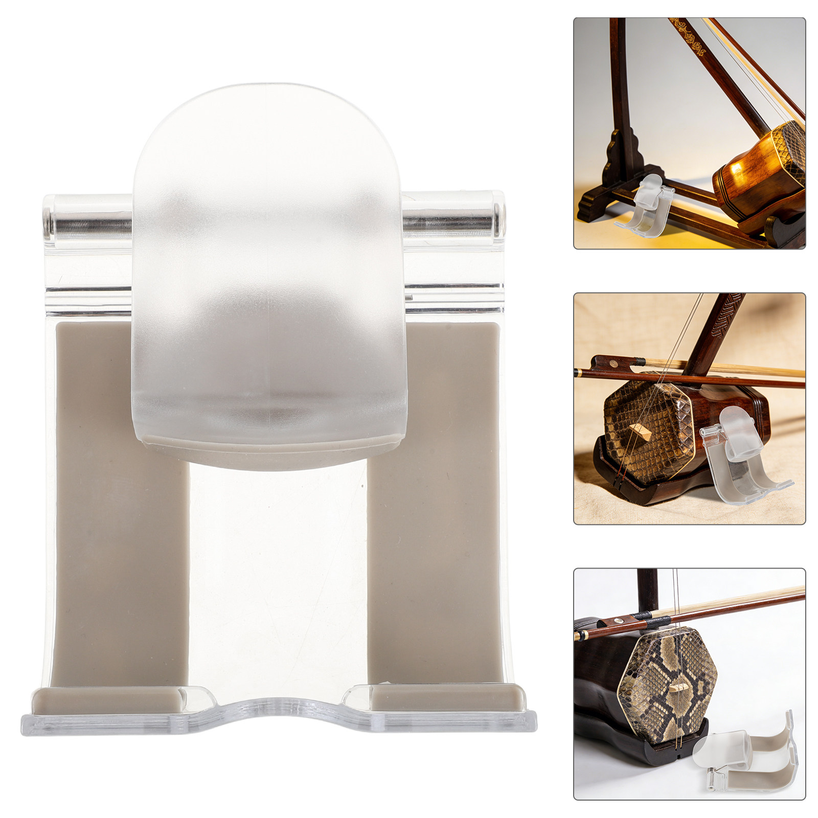 Erhu Violin Chinese - Transparent Erhu Waist Stand Ergonomic Anti-Slip