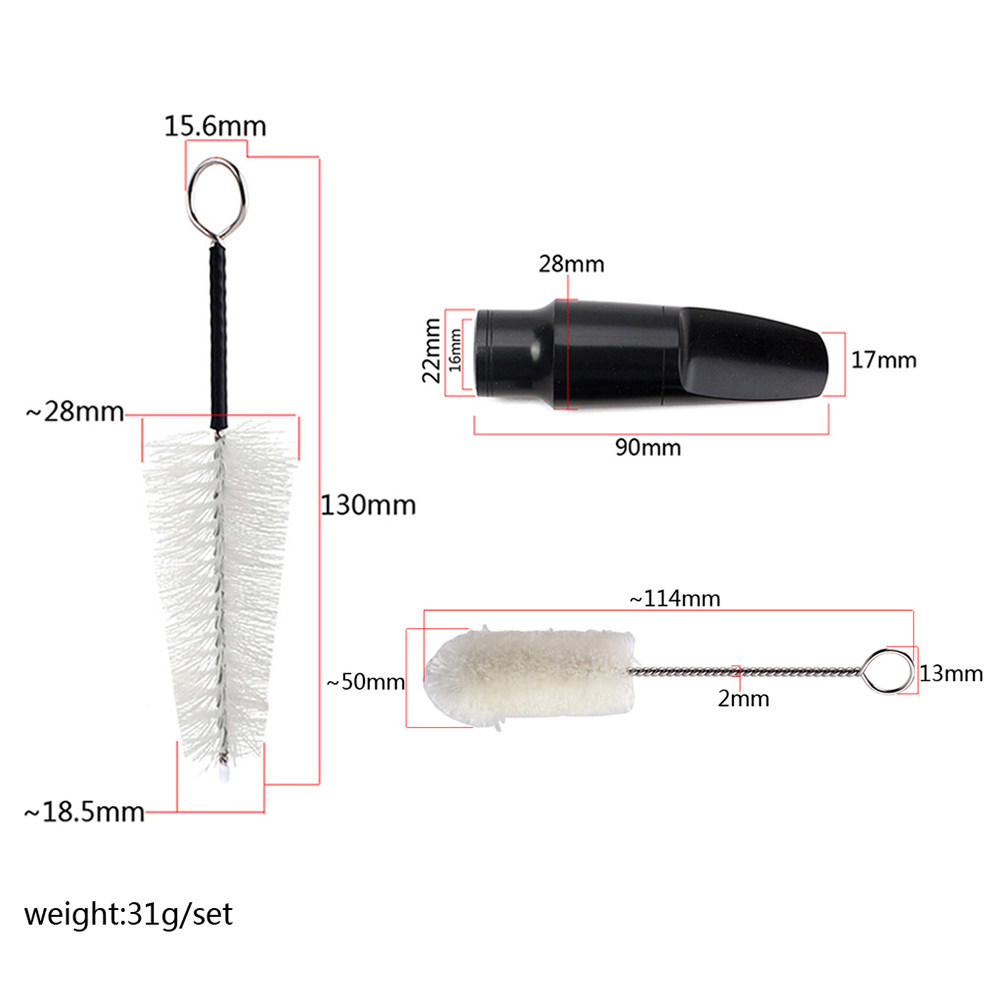 Musical Instrument You Blow - 2Pcs Saxophone Mouthpiece Cleaning Brush Set