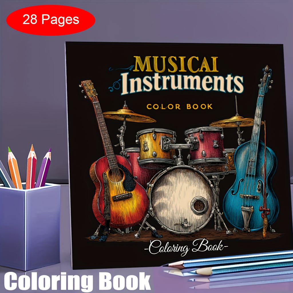 28 Pages Musical Instrument Co – обзор и цена Musical Instrument Coloring Pages