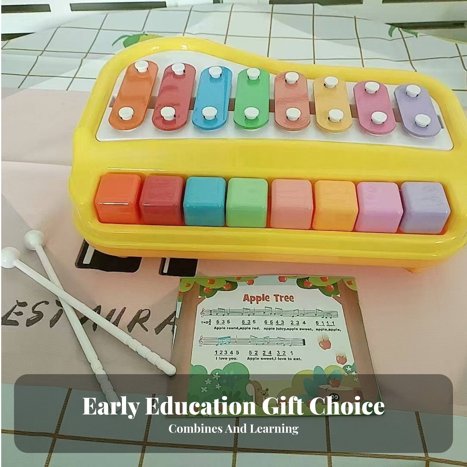 Colorful Hand Knock Piano Colo – обзор и цена Musical Instrument Glockenspiel