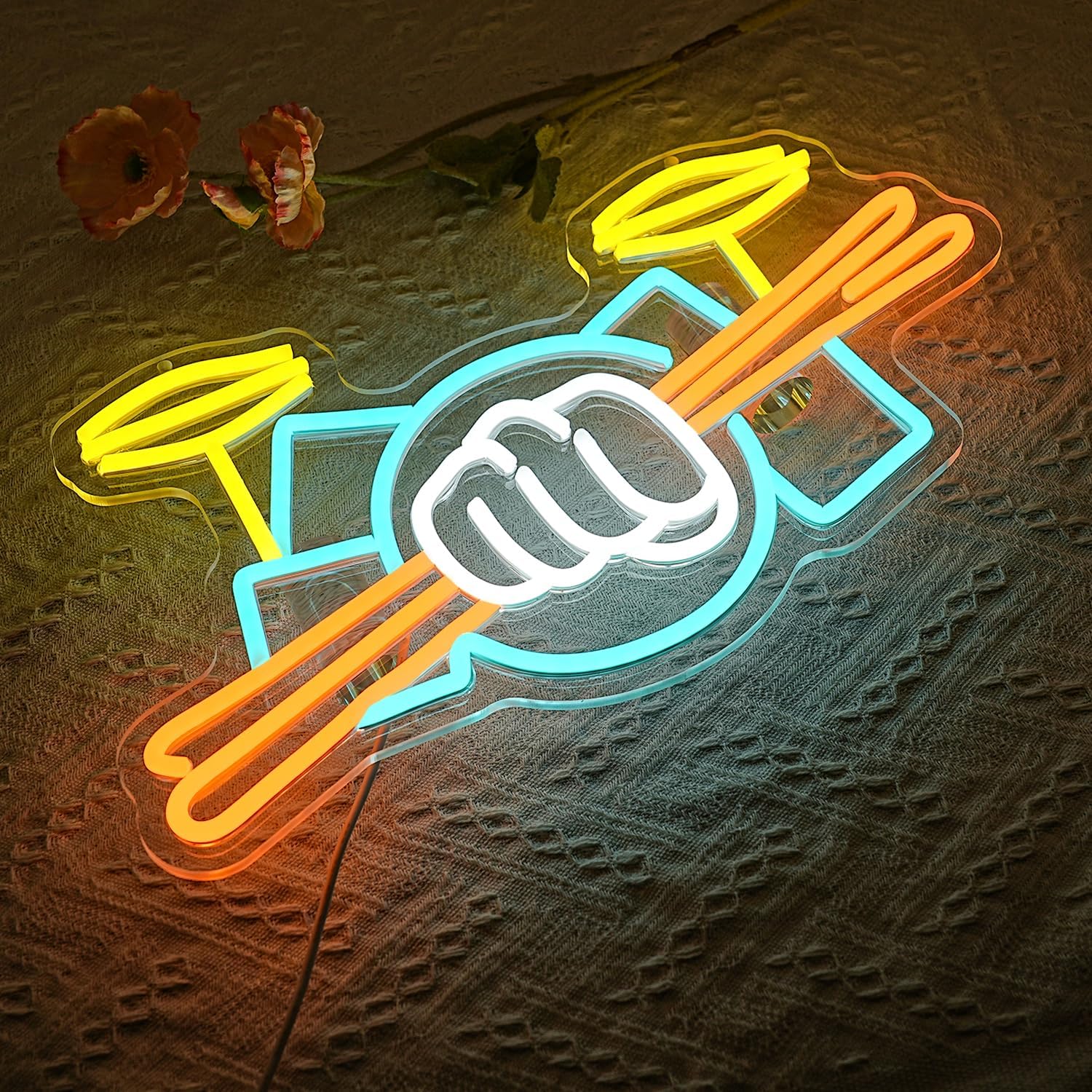 Drum Set Neon Sign USB Powered – обзор и цена Musical Instrument ____