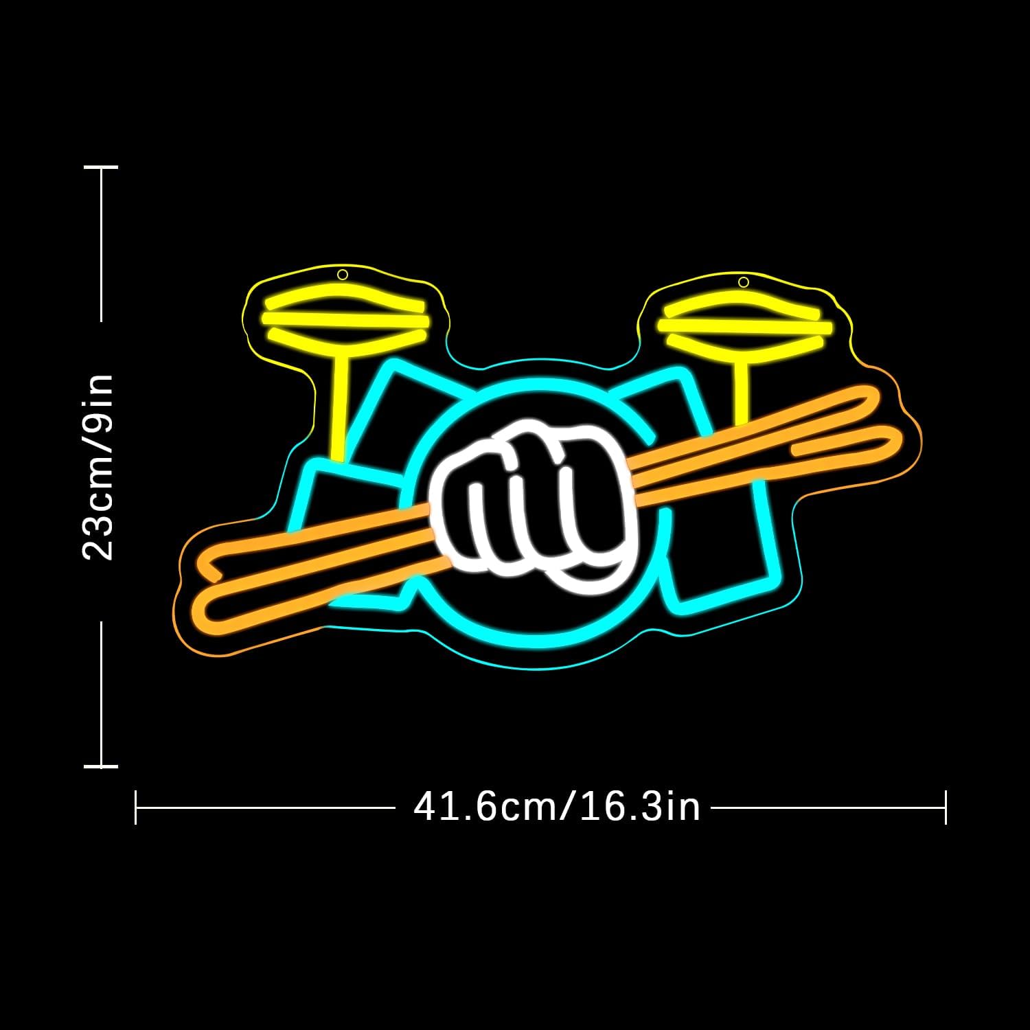 Drum Set Neon Sign USB Powered – обзор и цена Musical Instrument ____