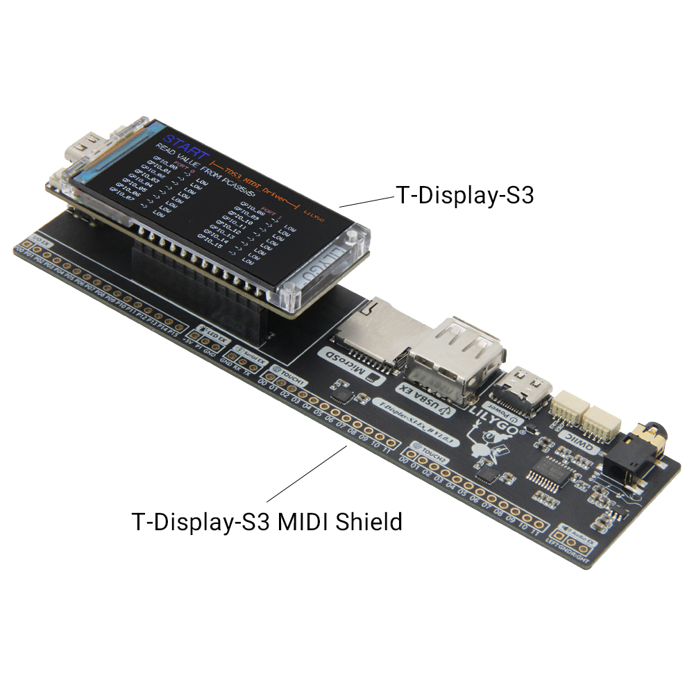 T-Display-S3 MIDI Shield Devel – обзор и цена Musical Instrument Digital Interface (Midi)