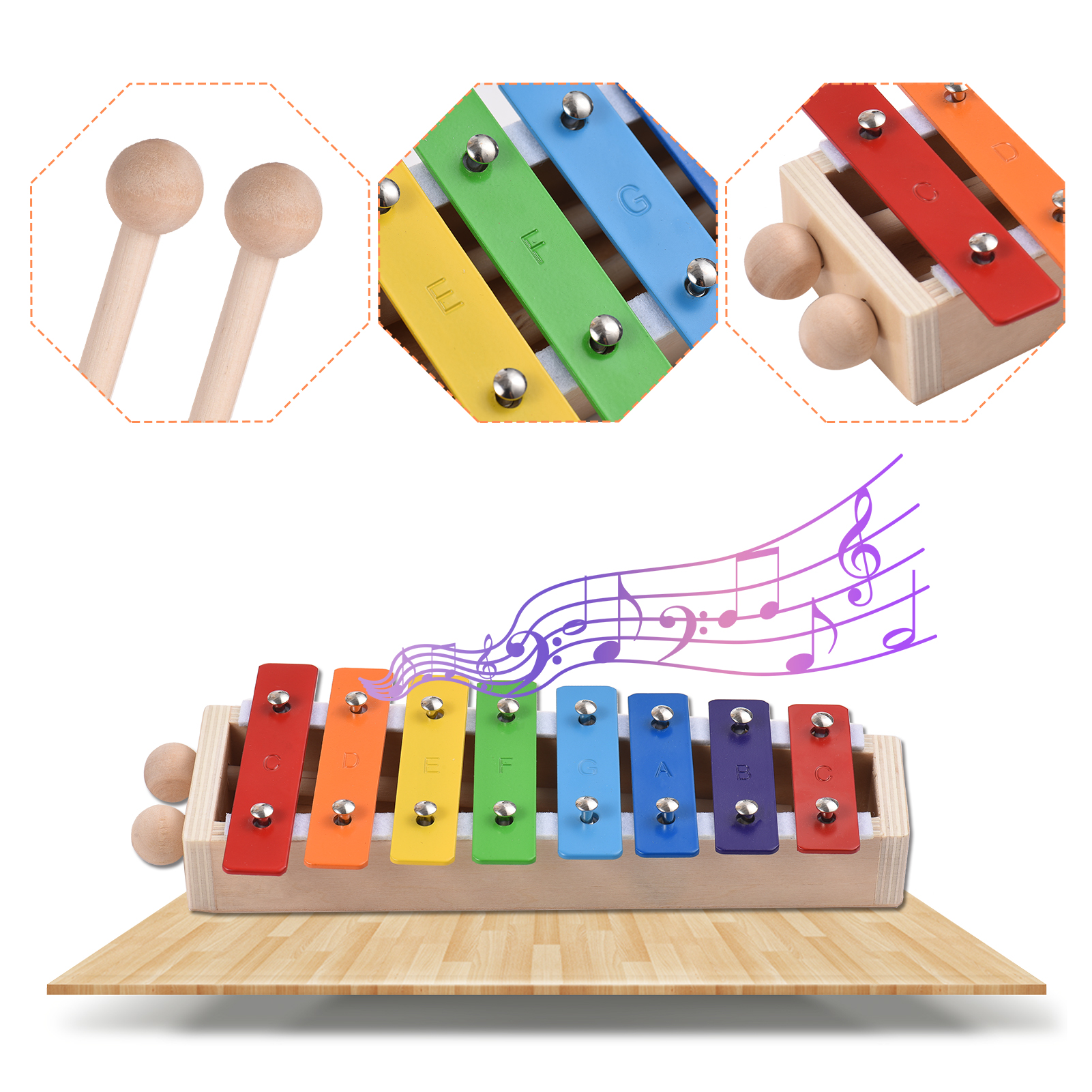 8 Keys Compact Size Xylophone  – обзор и цена Musical Instrument Glockenspiel