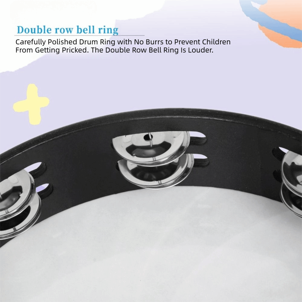 Double Row Jingles Hand Drum D – обзор и цена Musical Instrument With Hand