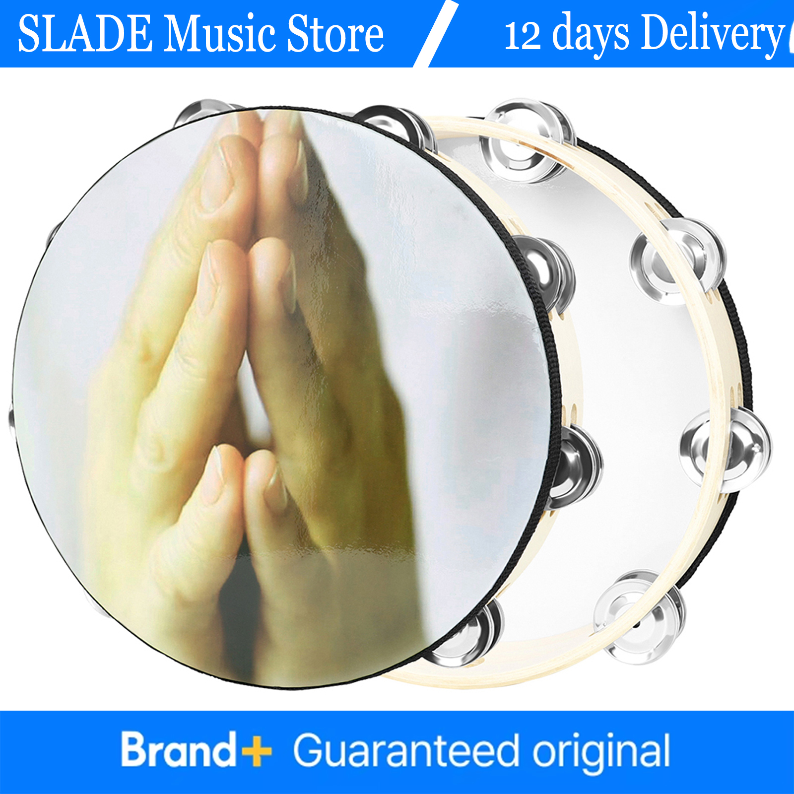 10 Inch Tambourine Wooden Tamb – обзор и цена Musical Instrument With Hand