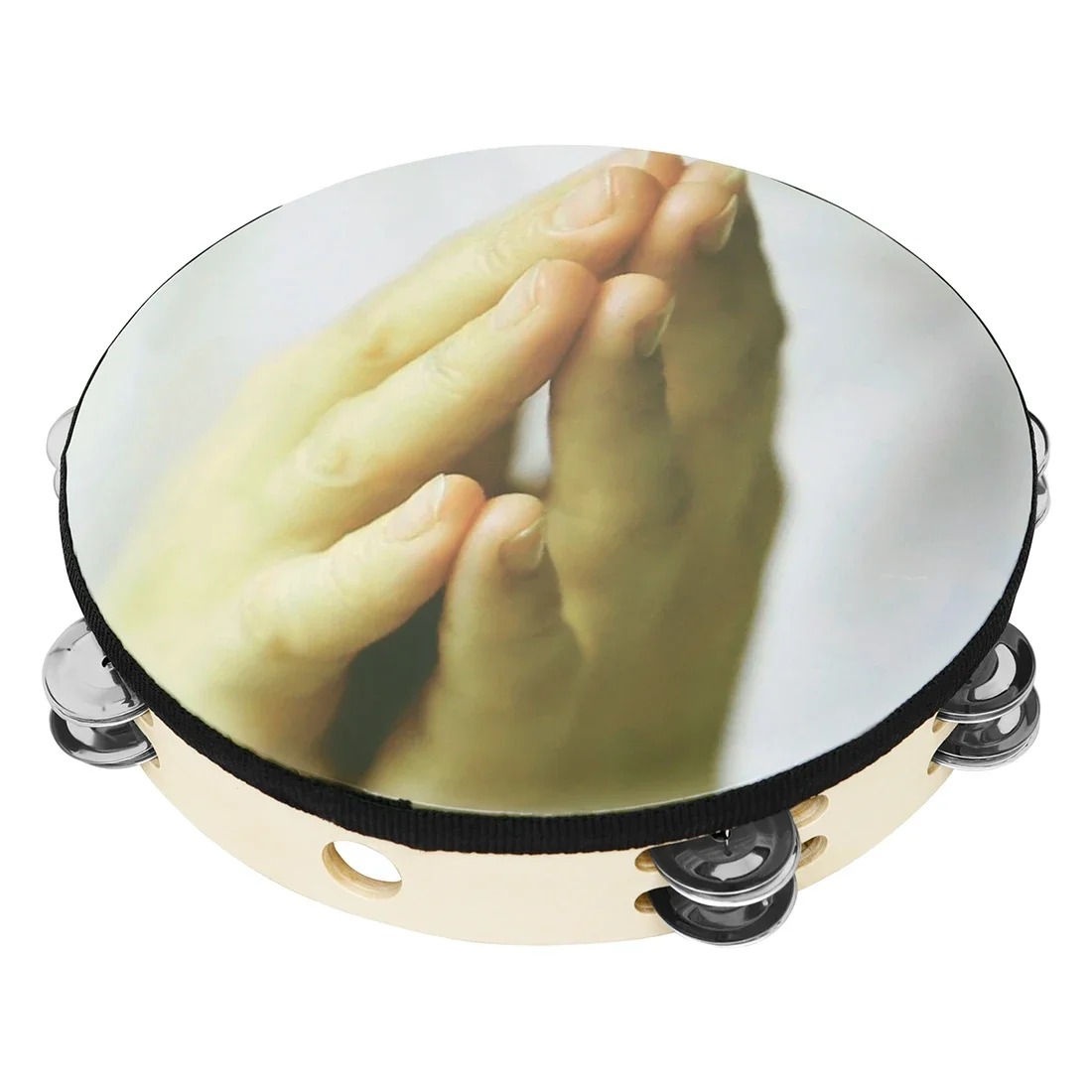 10 Inch Tambourine Wooden Tamb – обзор и цена Musical Instrument With Hand
