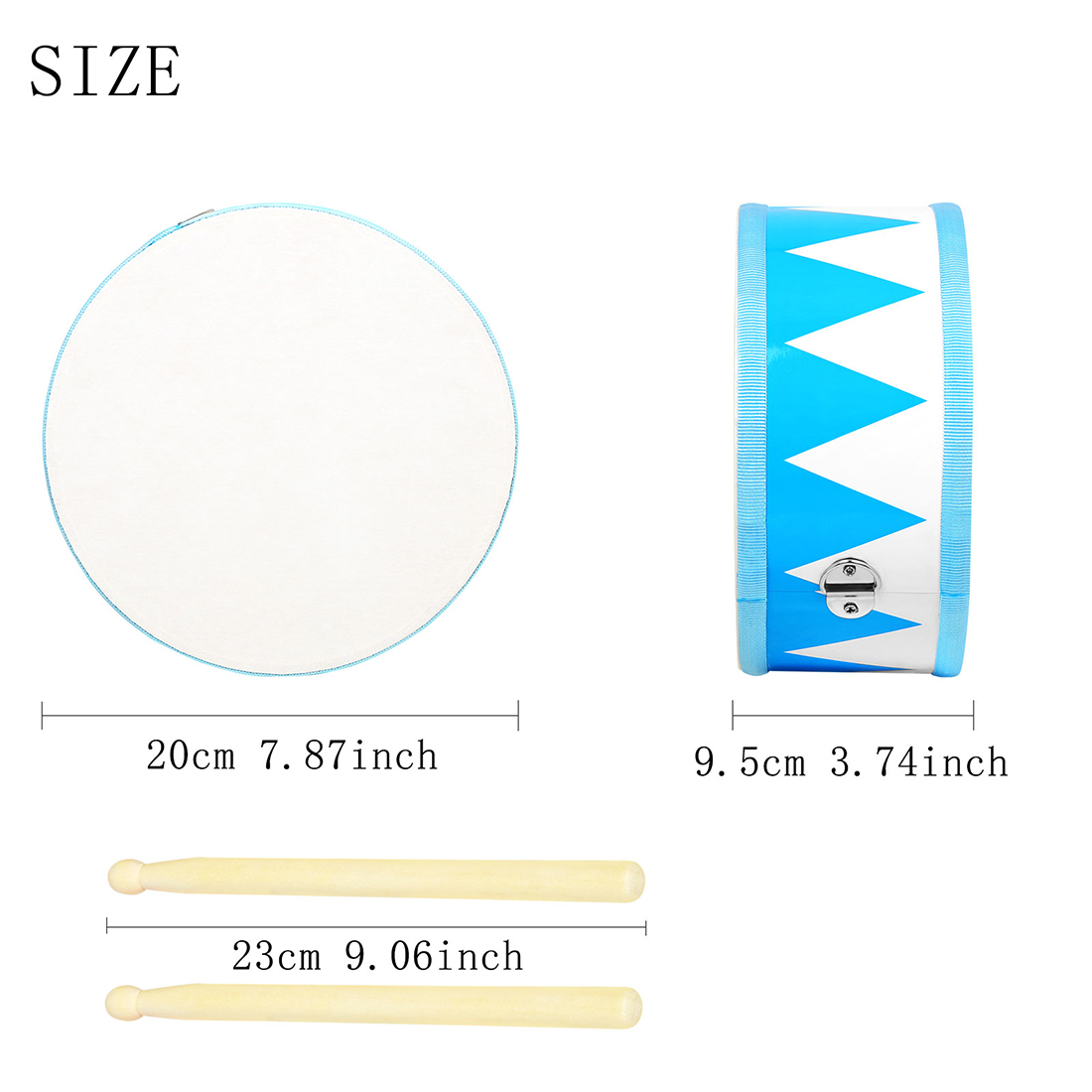 Orff Child Drum Double-Sided S – обзор и цена Musical Instrument With Hand