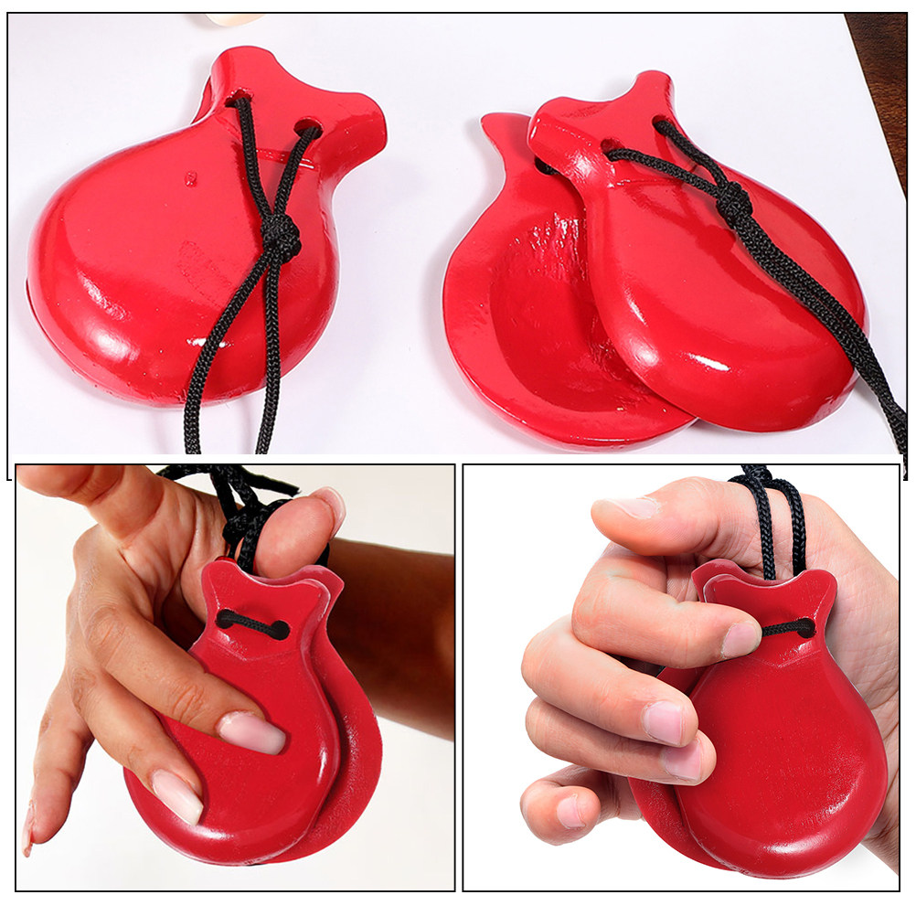 1Pair Premium Wood Castanets K – обзор и цена Musical Instrument Clapper