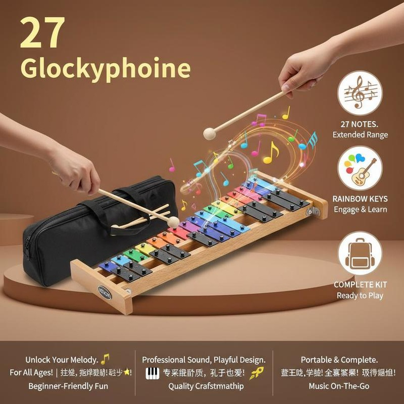 Professional Percussion Glocke – обзор и цена Musical Instrument Glockenspiel