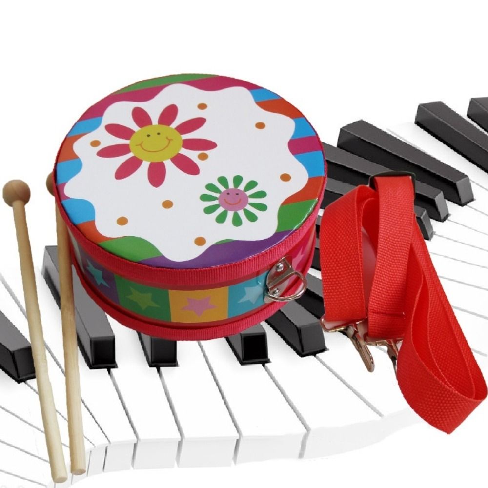 Wooden Children's Drum Double  – обзор и цена Musical Instrument With Hand