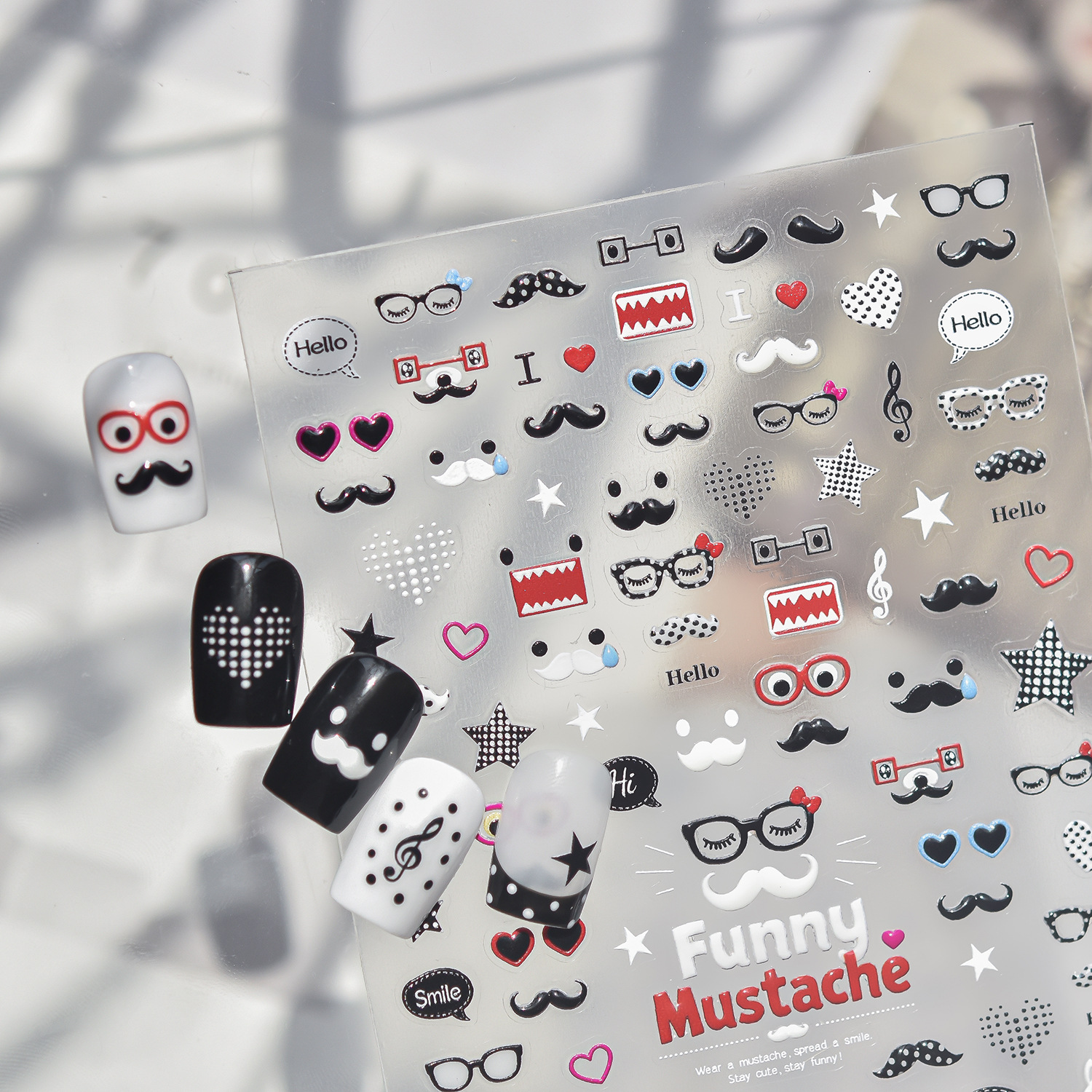 Fun Cartoon 5D Nail Decals Bla – обзор и цена Musical Instrument Symbols