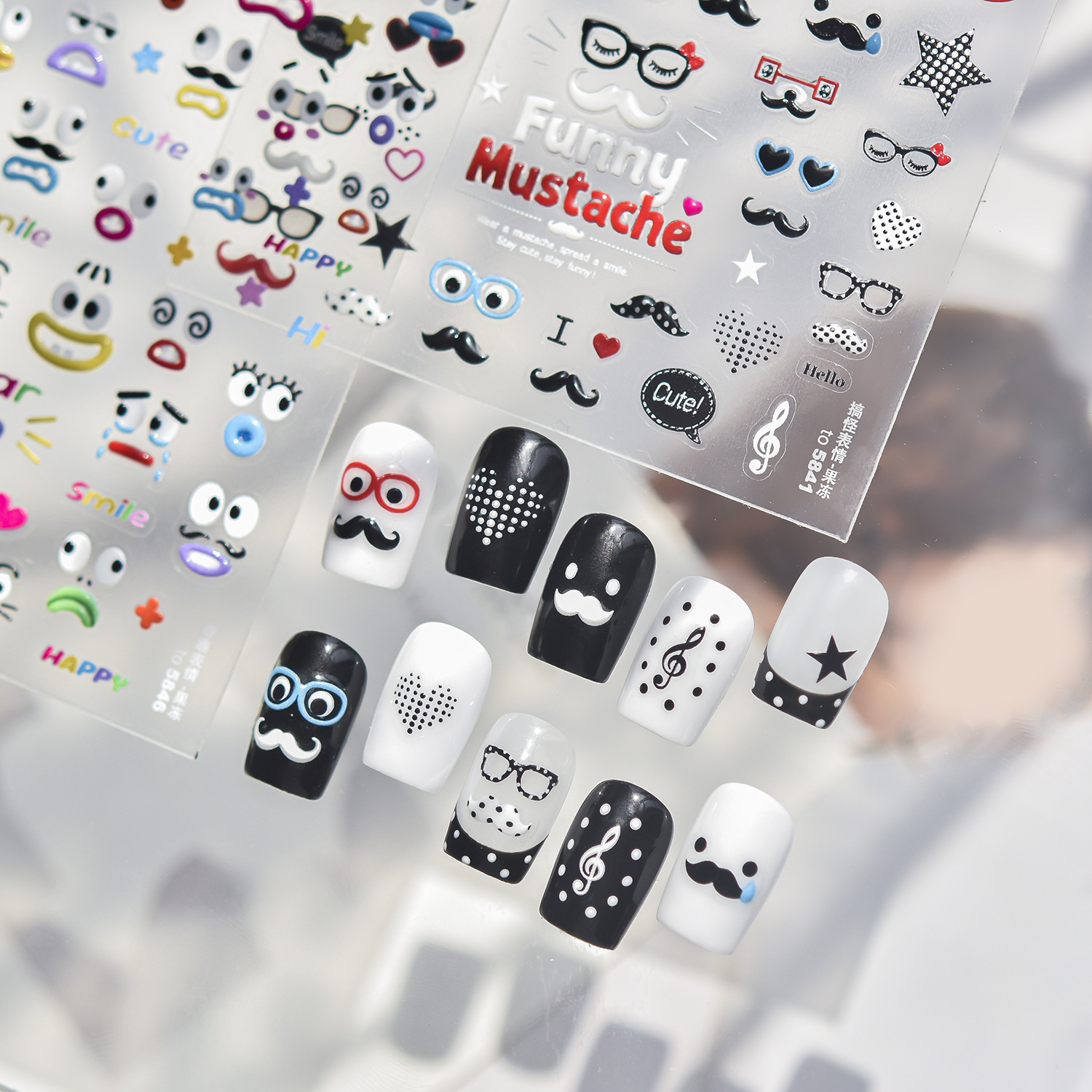 Fun Cartoon 5D Nail Decals Bla – обзор и цена Musical Instrument Symbols