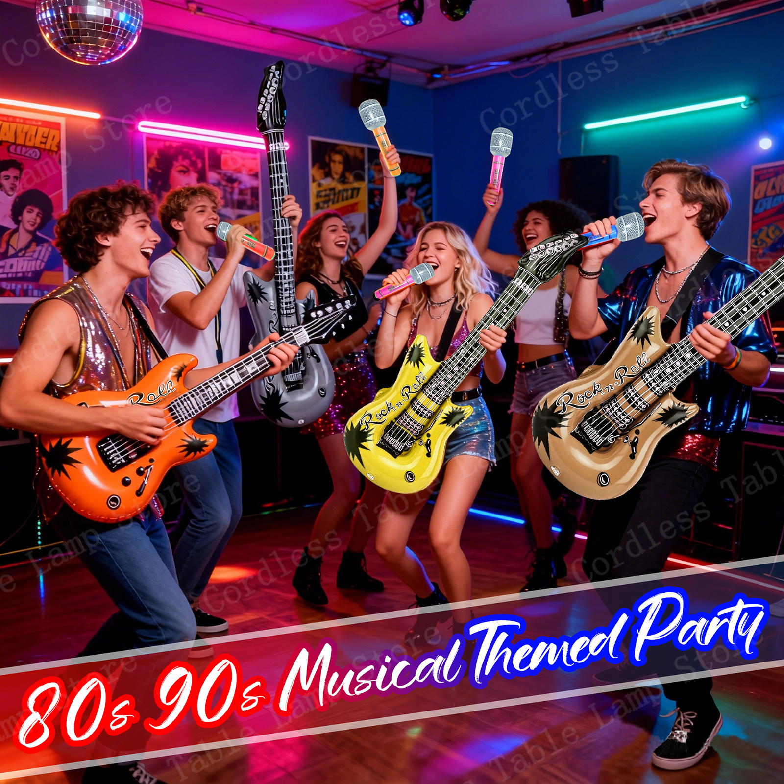 12-60Pcs Inflatable Rock Star  – обзор и цена Musical Instrument You Blow
