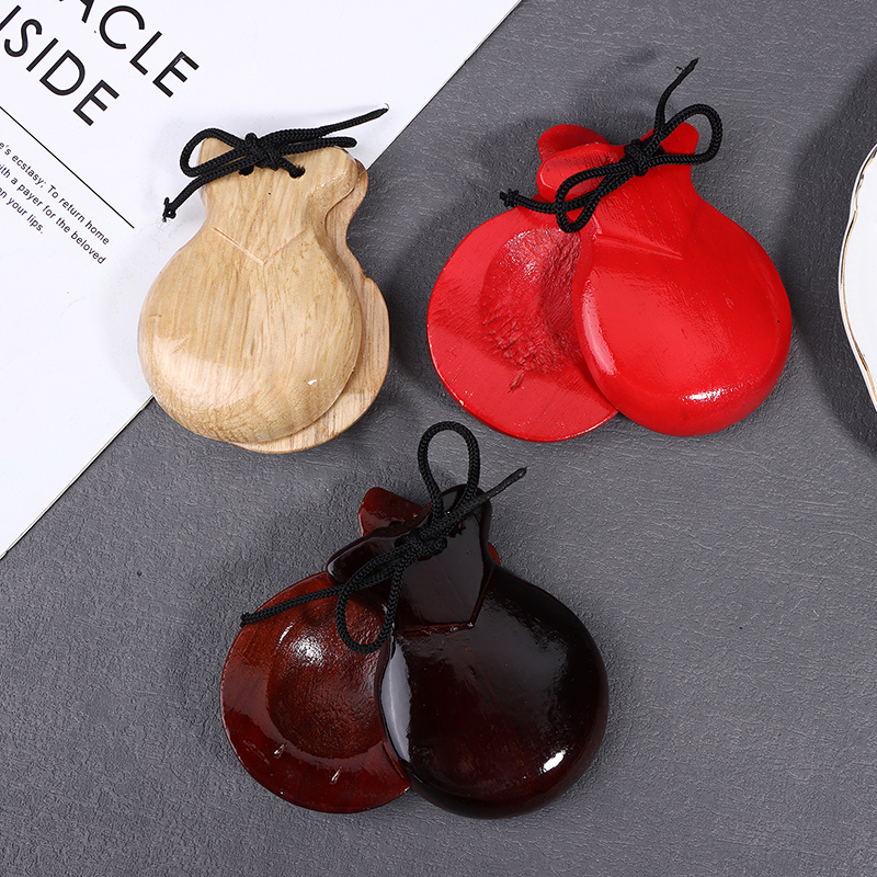 2Pcs Wooden Spanish Castanets  – обзор и цена Musical Instrument Clapper