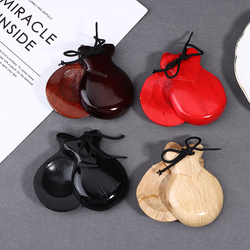 2Pcs Wooden Spanish Castanets  – обзор и цена Musical Instrument Clapper