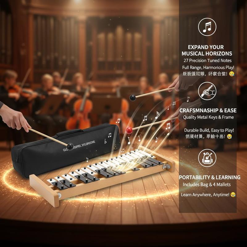 27 Notes Chromatic Percussion  – обзор и цена Musical Instrument Glockenspiel