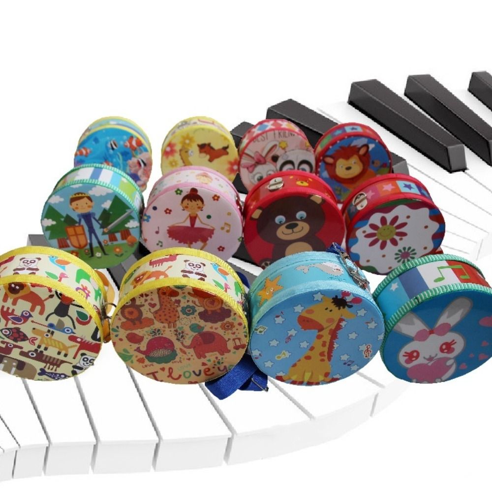 Wooden Children's Drum Double  – обзор и цена Musical Instrument With Hand