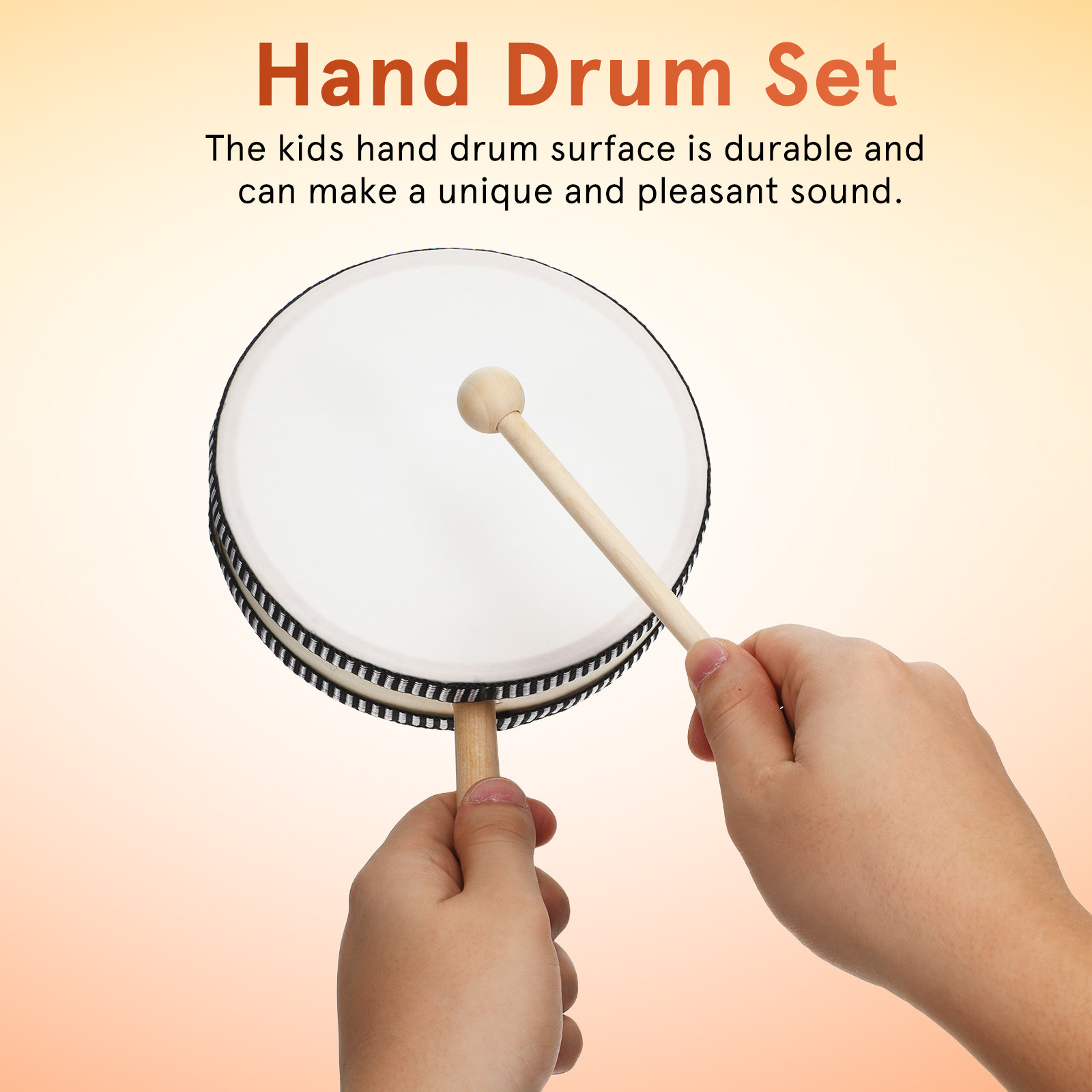 1Set Hand Drum Compact Wooden  – обзор и цена Musical Instrument With Hand
