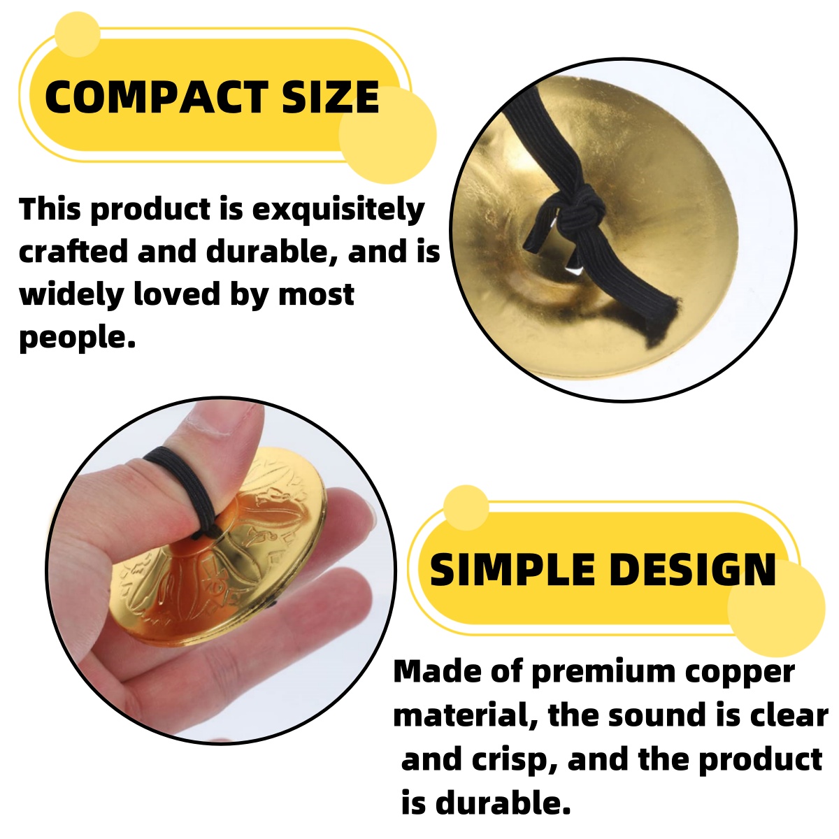4PCS Mini Copper Finger Cymbal – обзор и цена Musical Instrument With Hand