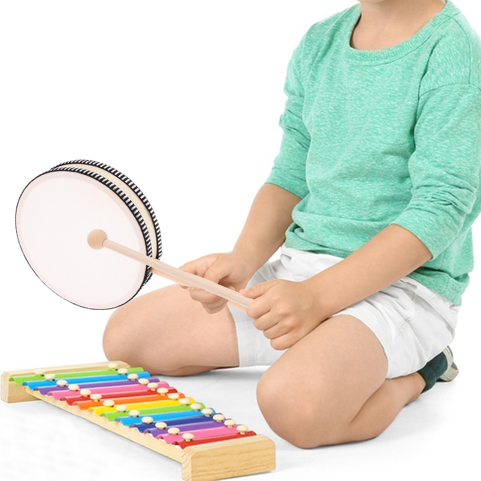 1Set Hand Drum Wooden Hand Dru – обзор и цена Musical Instrument With Hand