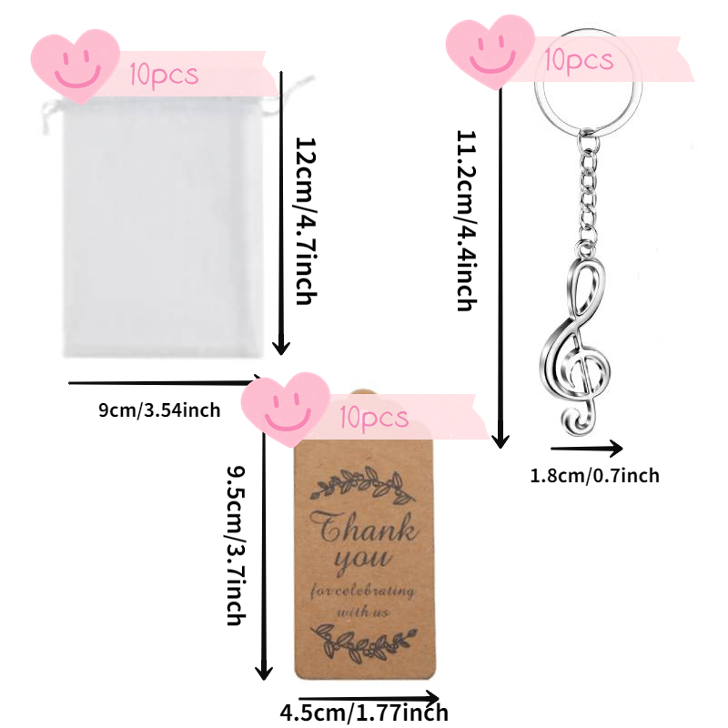 10Sets Musical Note Key Chain  – обзор и цена Musical Instrument Symbols