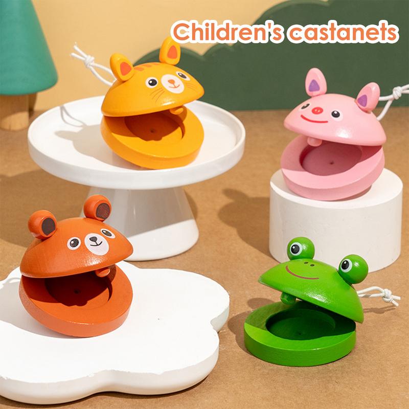 Kids Cartoon Wooden Castanets  – обзор и цена Musical Instrument Clapper