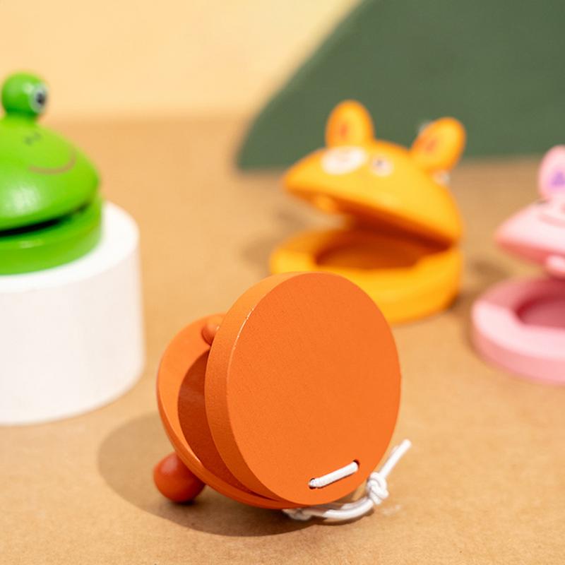 Kids Cartoon Wooden Castanets  – обзор и цена Musical Instrument Clapper